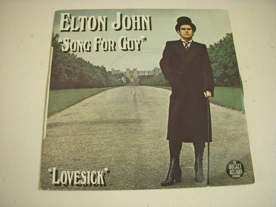 DISQUE VINYL 45 Tours Elton JOHN : SONG FOR GUY - LOVESICK - Photo 1/1