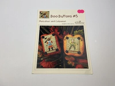 The Victoria Sampler Boo Buttons #5 Counted Cross Stitch Catpunzel Muscateer - Image 1 of 3