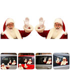  2 Pcs Christmas Car Sticker Xmas Funny Stickers from Santa Body Removable