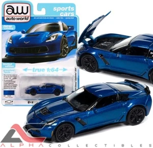 Chevrolet Corvette Z06 2019 Autoworld AWSP165B 1:64 "equipamiento Z07" (azul Elkhart) - Imagen 1 de 1