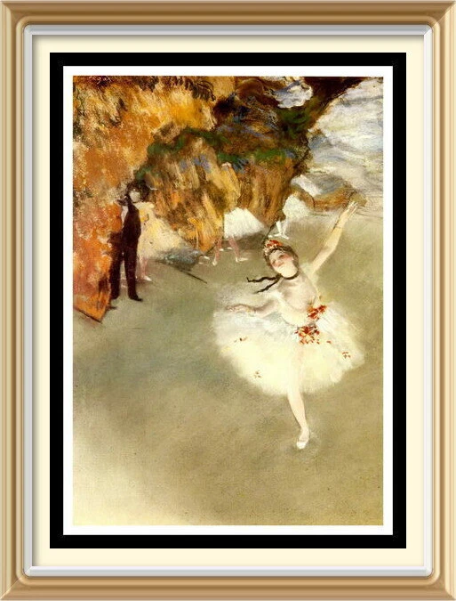 Impresión de arte de pared vintage para decoración del hogar EDGAR DEGAS - BAILARINA BAILARINA EN EL ESCENARIO Foto 1 de 1