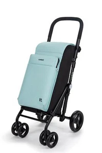 -Chariot de courses chariot de supermarché pliable avec 4 roues résistant à l... - Photo 1/6