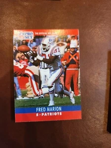 Tarjeta de fútbol Fred Marion 1990 Pro Set #204 ****VERSIÓN CORREGIDA**** - Imagen 1 de 1