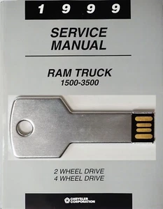 1999 Dodge Ram Truck 1500 2500 3500 Shop Service Repair Manual on USB Drive - Picture 1 of 2
