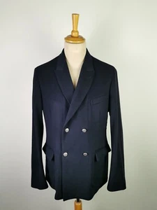 K8 Kent & Curwen Mens Navy Blue Naval Virgin Wool Blazer Jacket, Large 44" - Picture 1 of 12