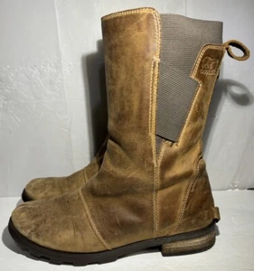 Sorel Emelie halbhohe Chelsea-Reitstiefel Damengröße 9 braun - Bild 1 von 8