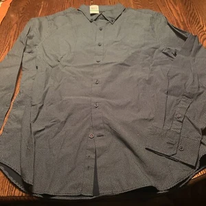 Men’s Nautica Navy Dress Shirt (Slim Fit) Size Large NWT - Picture 1 of 6