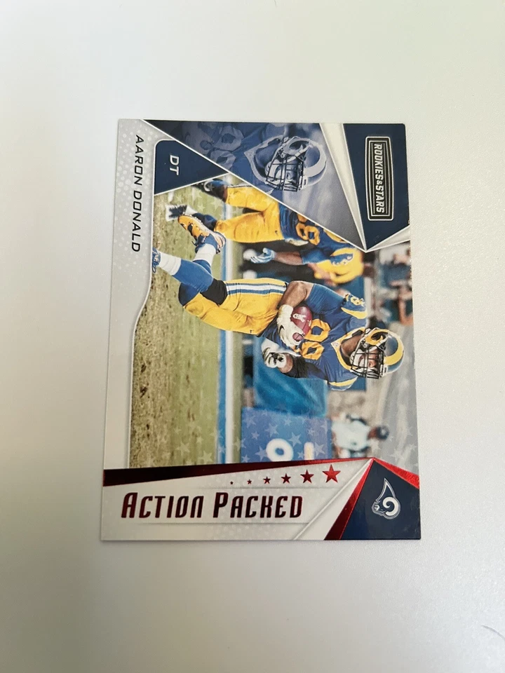 2019 Panini Rookiies & Stars Action Packed Red Aaron Donald /99 Los Angeles Rams - Image 1 of 2