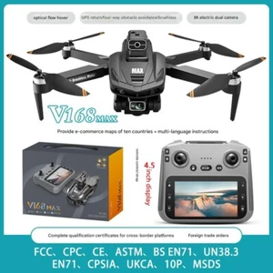 2025 New V186 Max Drone Camera Brushless GPS Location Remote Control w/ Screen - Picture 1 of 27