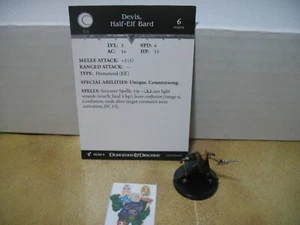 =Dungeons and Dragons D&D HARBINGER Devis, Half-Elf Bard 20/80 con tarjeta= - Imagen 1 de 1