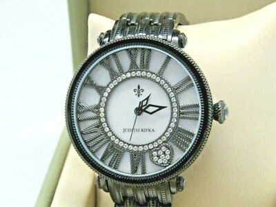 Часы Judith Ripka из нержавеющей стали черные London белые маленькие - Изображение 1 из 4