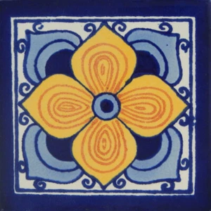 25 PCS 4x4 C115 Tiles Ceramic Mexican Talavera Handmade Tiles - Picture 1 of 1