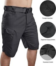 Mens Tactical Shorts 11" Waterproof Cargo Shorts for Men Hiking Fishing 