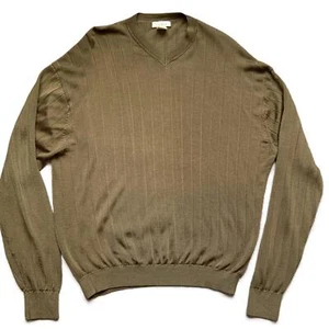 Va Bene braun V-Ausschnitt gerippt Langarm Herren Preppy Grandpacore Pullover Größe XL - Bild 1 von 10