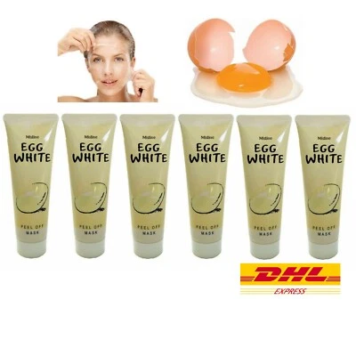 6 x Mistine Egg White Whitening Poreless Anti-Blackhead Peel Off Facial Mask 85g - Image 1 of 4