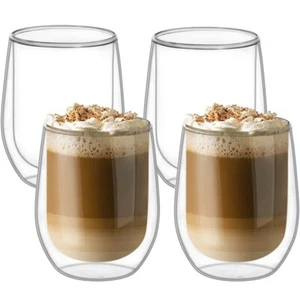 ComSaf Double Walled Glass Coffee Mugs(11oz/320ml), Thermo Insulated... - Picture 1 of 12