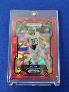 Fútbol Panini Prizm Bo Nix Red Ice Prizm #105 2024 - Imagen 1 de 2