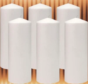 Stonebriar 80 Hour Long Burning Unscented Pillar Candles, 3x8, White - Picture 1 of 1