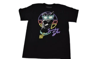Sccoby Doo Youth Boys Neon Lights Black Shirt New L(10-12), 2XL(18) - Picture 1 of 1