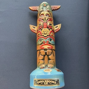 Vintage Ezra Brooks Totem Pole 13" Whiskey Decanter 1972 Missing Stopper Empty - Picture 1 of 9