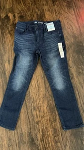 Cat & Jack Mädchen Größe 10 Husky Skinny Jeans verstellbarer Bund dunkelblau - Bild 1 von 5