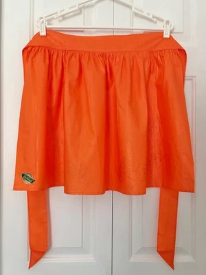Vintage Unused LEE WARDS Orange 'Dexter' Apron, Stamped for Embroidery - Image 1 of 4