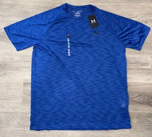 Neu mit Etikett Under Armour The Tech Tee T-Shirt Herren XLT blau gestreift locker - Bild 1 von 10