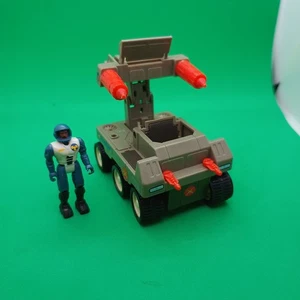 Coleco 1986 Starcom M-6 Railgunner Ground Attack Vehicle & Figures - Imagen 1 de 10
