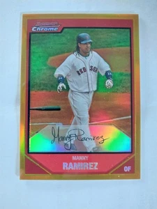 Bowman Chrome Manny Ramírez Gold Refractor 2007 ¡5/50! RaRe! - Imagen 1 de 1