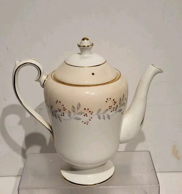 Vintage Frentham England Bone China Tea Pot. Rowan Berry Design. NR - Image 1 of 4