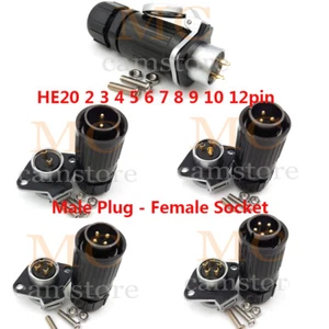 HE20 2-12pin IP65 Waterproof aviation connectors,automotive electrical wire plug - Picture 1 of 12