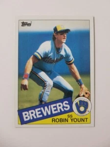 Tarjeta de béisbol Robin Yount 1985 Topps #340 Cerveceros de Milwaukee - Imagen 1 de 2