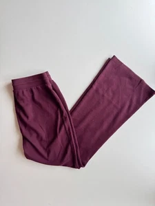 Pantalones de salón Aritzia SUNDAY BEST de algodón púrpura tejido gofre acampanados, talla M - Imagen 1 de 12