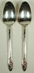 ESTRELLA NOCTURNA ONEIDA COMMUNITY PLACA DE PLATA 2 CUCHARADAS 1950 - Imagen 1 de 3