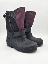 Tundra Quebec Snow Boots Youth Size 2 (Black/Purple)