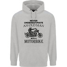Old Man Motorbike Biker Motorcycle Funny Mens 80% Cotton Hoodie
