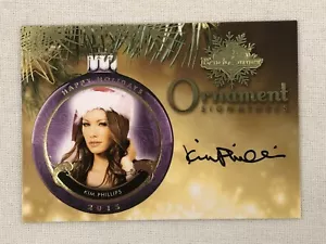 2015 Benchwarmer Holiday Kim Phillips Autograph Ornament Card Bench Warmer - Picture 1 of 2