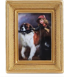 Kleine Vintage Bilderrahmen 2,5x3,5 Antik Gold Bilderrahmen verzierte Geldbörse - Bild 1 von 8