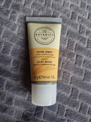 NEW Boots BOTANICS SHINE AWAY IONIC CLAY MASK 30g For Oily / Combination Skin - Image 1 of 2
