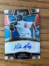2023 Panini Select Pedro Martinez Signature Selections  Auto Tri-Co Prizm 4/49