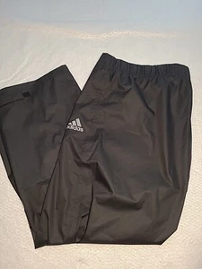 Adidas Climastorm Provisional Golf  Pants Mens 2XLR XXL Black Drawstring Waist  - Picture 1 of 18