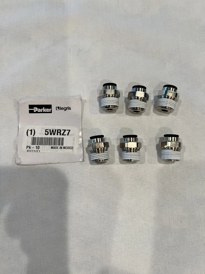 6 - New Legris 3175 08 18 Male Connector 5/16" Tubing 3/8” MNPT Push Connect - Image 1 of 4