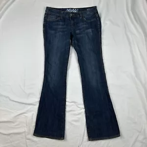Mudd VTG Women’s Size 9 Bootcut Flare Jeans Low Rise Y2K Dark Wash Flap Pockets - Picture 1 of 10