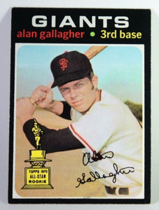 1971 Topps #224 Alan Gallagher  Rookie Card -San Francisco Giants Baseball Card