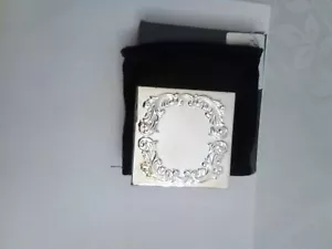Fancy Small Pocket Mirror-All Nickel chaped Rectangular Plegable 2 1/2 "x2 1/2" - Imagen 1 de 10