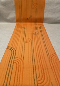 Tela japonesa a rayas anaranjadas 14 1/4” de ancho - Lt wt - vendido por segunda mano - yarda remanente - Imagen 1 de 5