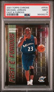 2001 Topps Chrome Fast & Furious #FF05 Michael Jordan Fast & Furious PSA 9 - Picture 1 of 2