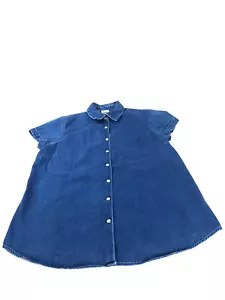 Maternity Take Nine Damen Gr. S Kurzarm Denim Perlen Druckknopfleiste Western - Bild 1 von 8