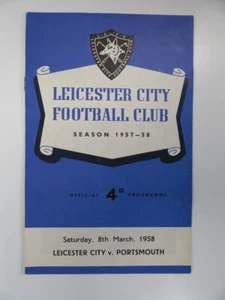 LEICESTER CITY v PORTSMOUTH | 1957/1958 | DIV. 1 | 8 MAR 1958 | UK FREEPOST - Picture 1 of 3