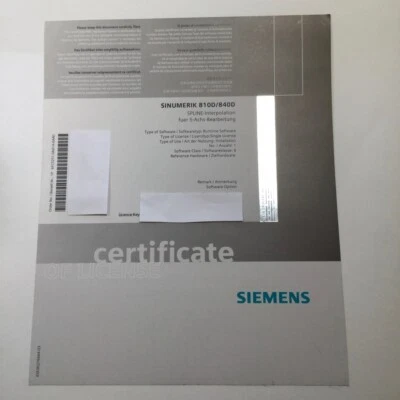 Siemens 6FC5251-0AA14-0AA0 Sinumerik License only 810D/840D New NMP - Photo 1/2